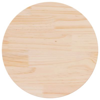 vidaXL Bordsskiva Ø50x2,5 cm massiv furu