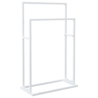 vidaXL Frittstående håndklestativ hvit 48x24x78,5 cm jern