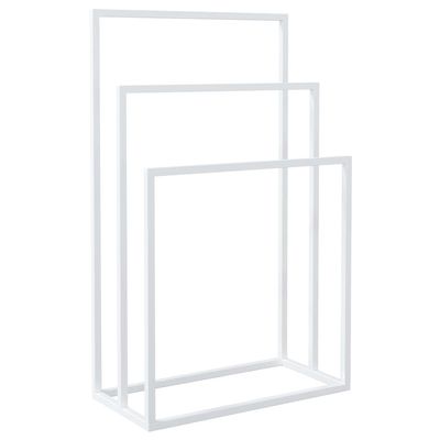 vidaXL Fristående handdukshängare vit 48x24x79 cm järn