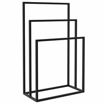 vidaXL Fristående handdukshängare svart 48x24x79 cm järn