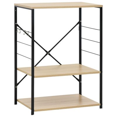vidaXL Hylla för mikrovågsugn svart&ek 60x39,6x79,5 cm konstruerat trä
