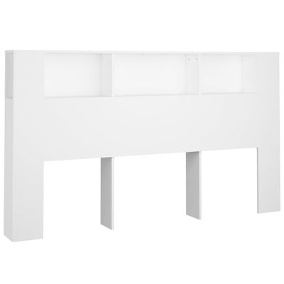 vidaXL Sänggavel med förvaring vit 180x18,5x104,5 cm