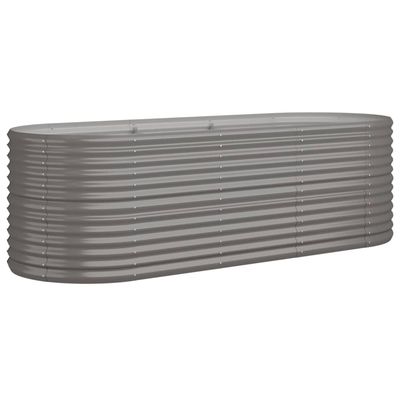 vidaXL plantekasse 224x80x68 cm galvaniseret stål grå