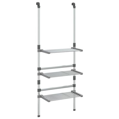 vidaXL Torkställning vägg 3 nivåer aluminium