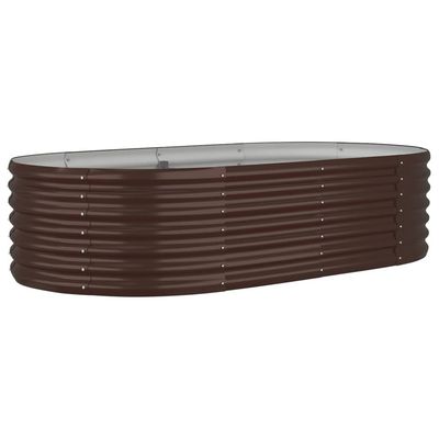 vidaXL Høybed galvanisert stål 152x80x36 cm brun