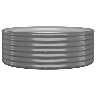 vidaXL Høybed galvanisert stål 100x100x36 cm grå