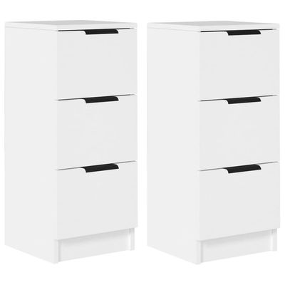 vidaXL Skänkar 2 st vit 30x30x70 cm konstruerat trä