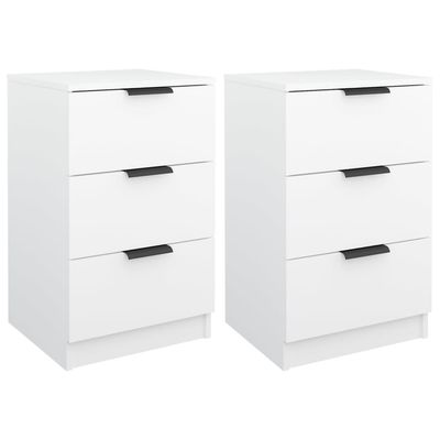vidaXL Nattbord 2 stk hvit 40x36x65 cm