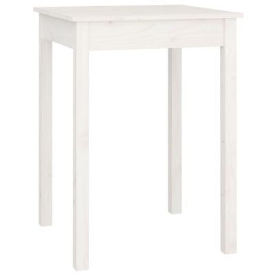 vidaXL Sidebord hvit 55x55x75 cm heltre furu