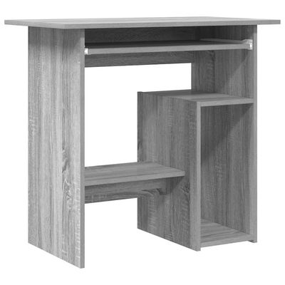vidaXL Työpöytä harmaa Sonoma 80x45x74 cm tekninen puu
