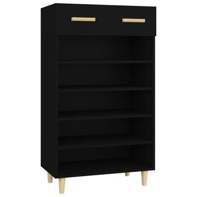 vidaXL Skoskap svart 60x35x105 cm konstruert tre