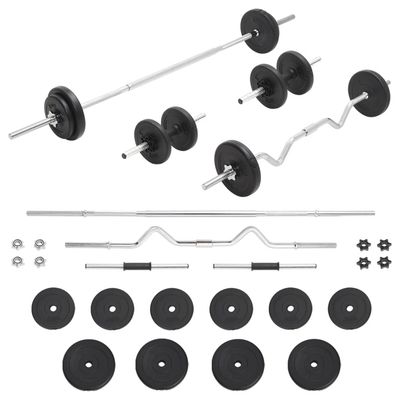 vidaXL Vektstang- og håndvektsett 30 kg