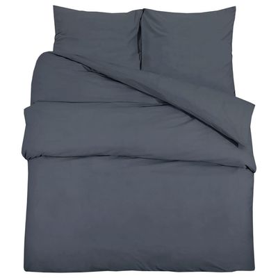 vidaXL Sengesett antrasitt 220x240 cm lett mikrofiber