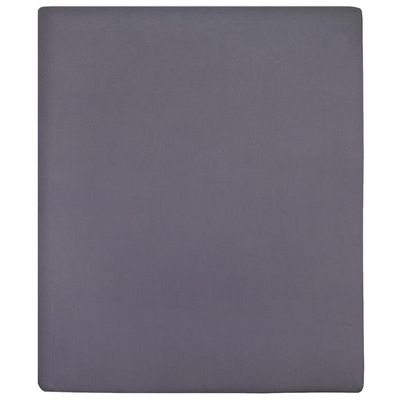 vidaXL Jerseylaken 2 stk antrasitt 160x200 cm bomull