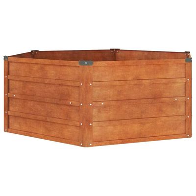vidaXL højbed 129x129x45 cm cortenstål rustfarvet