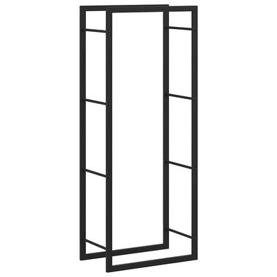 vidaXL Vedställ matt svart 50x28x132 cm stål