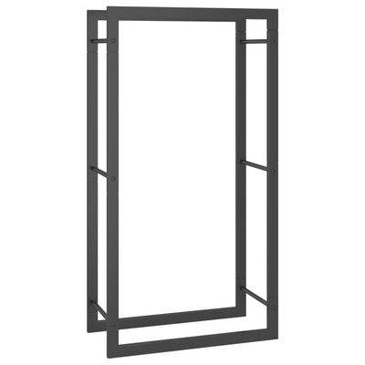 vidaXL brændestativ 50x28x94 cm stål matsort