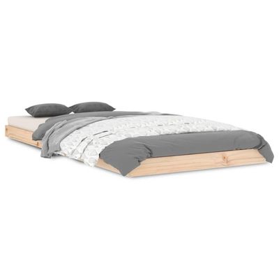 vidaXL Sengeramme 90x200 cm heltre furu