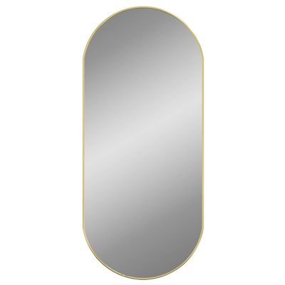 vidaXL Veggspeil gull 100x45 cm oval