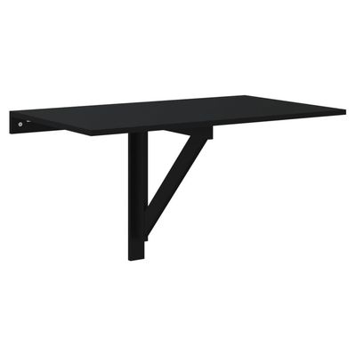 vidaXL Sammenleggbart veggbord svart 100x60x56 cm konstruert tre