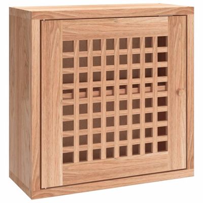 vidaXL Veggskap 42x18x42 cm heltre valnøtt