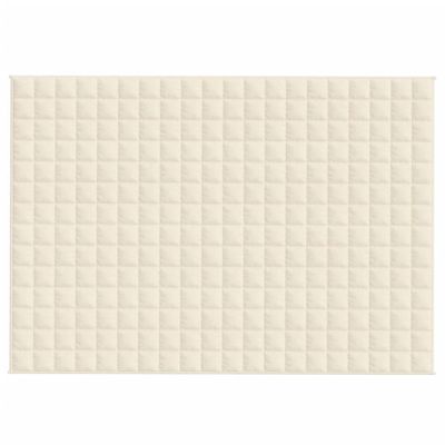 vidaXL Vektdyne kremhvit 137x200 cm 6 kg stoff