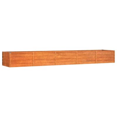 vidaXL højbed 400x80x45 cm cortenstål rustfarvet