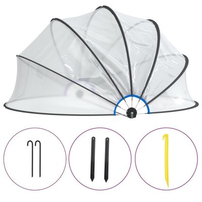 vidaXL Bassengkuppel rund 376x188 cm PVC