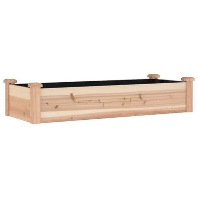 vidaXL Høybed med foring 120x45x25 cm heltre gran