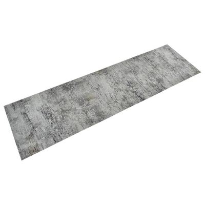 vidaXL Kjøkkenteppe vaskbar Beton 45x150 cm fløyel