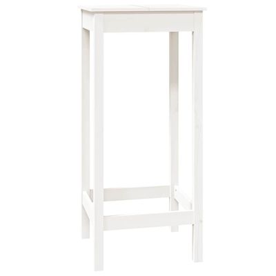 vidaXL Barbord hvit 50x50x110 cm heltre furu