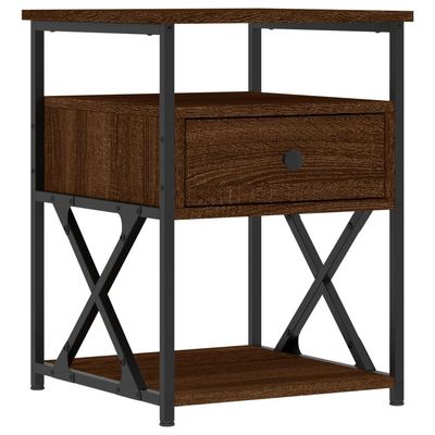 vidaXL Nattbord brun eik 40x42x55 cm konstruert tre