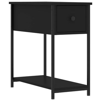vidaXL Nattbord svart 30x60x60 cm konstruert tre