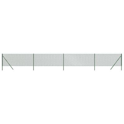 vidaXL Kjedegjerde grønn 1,1x10 m
