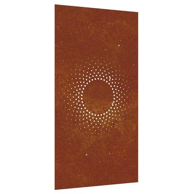 vidaXL Veggdekorasjon til hage 105x55 cm cortenstål soldesign