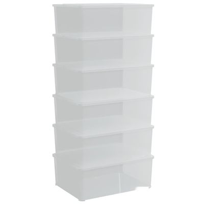 vidaXL Putekasser plast 6 stk 10 L stablebar