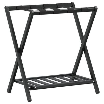 vidaXL Bagasjestativ svart 68x38x58 cm bambus