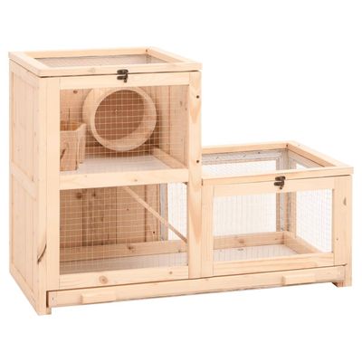 vidaXL Hamsterbur 81x40x60 cm heltre gran