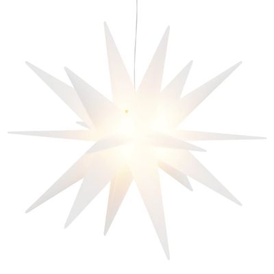 vidaXL Stjärna med LED-belysning vikbar vit 57 cm