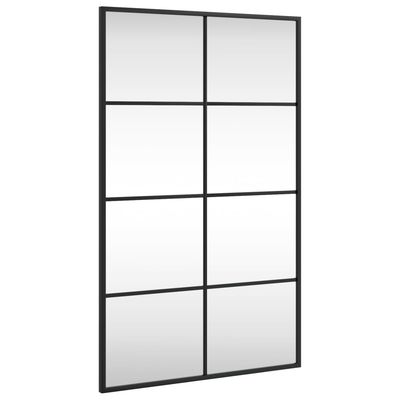 vidaXL Väggspegel svart 50x80 cm rektangulär järn