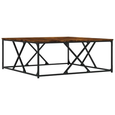 vidaXL Soffbord rökfärgad ek 100x100x40 cm konstruerat trä