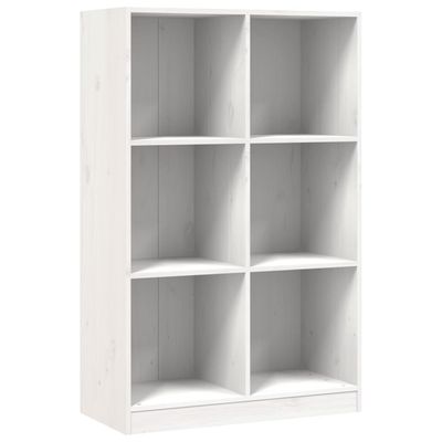 vidaXL Bokhylle hvit 70x33x110 cm heltre furu