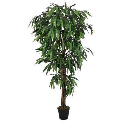 vidaXL kunstigt mangotræ 1050 blade 200 cm grøn