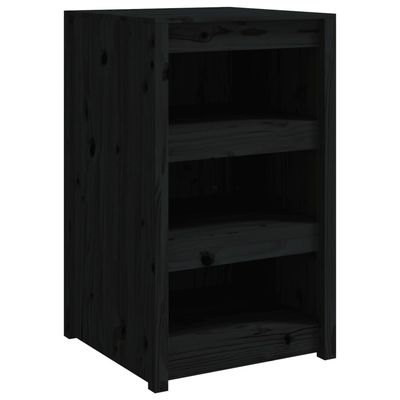 vidaXL Utekjøkkenskap MEPPEL svart 55x55x92 cm heltre furu