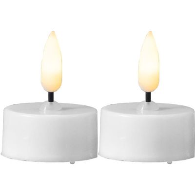 Värmeljus 2 -pack LED m timer, vita