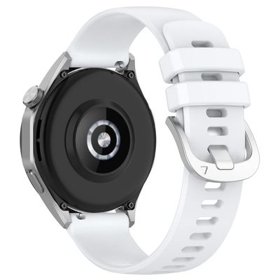 Huawei Watch GT 4 41 mm / Garmin Venu 3S 18 mm klokkerem Flytende silikonarmbånd med stålspenne - Hvit