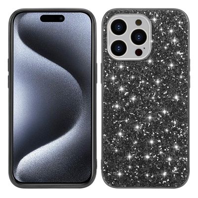 Glitter iPhone 15 Pro Max deksel - Svart