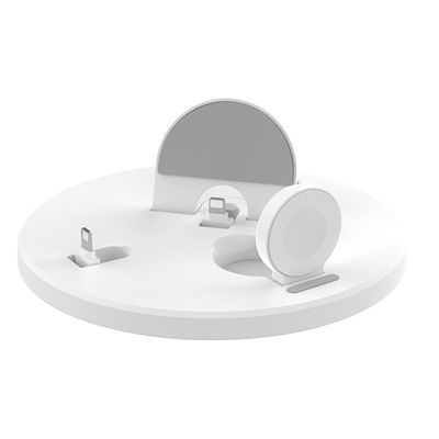 MY001 For iPhone iWatch AirPods 3-i-1 ladestativ Smartwatch trådløs ladestasjon - Hvit