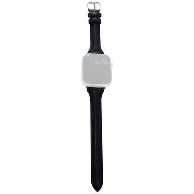Apple Watch Series 41mm / 40mm / 38mm Watch Bands Slim læderrem - Sort