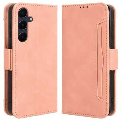 Lommebok-etui i moderne skinn-design Samsung Galaxy A55 - Rosa